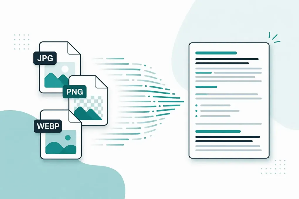 JPG PNG PDF and image formats supported by photo to text
