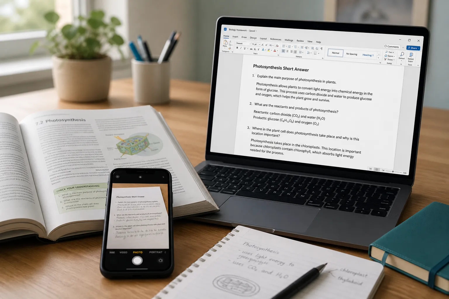 Convert a homework photo to an editable Word document